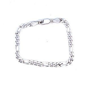 Sterling Silver 925 Figaro Link Bracelet